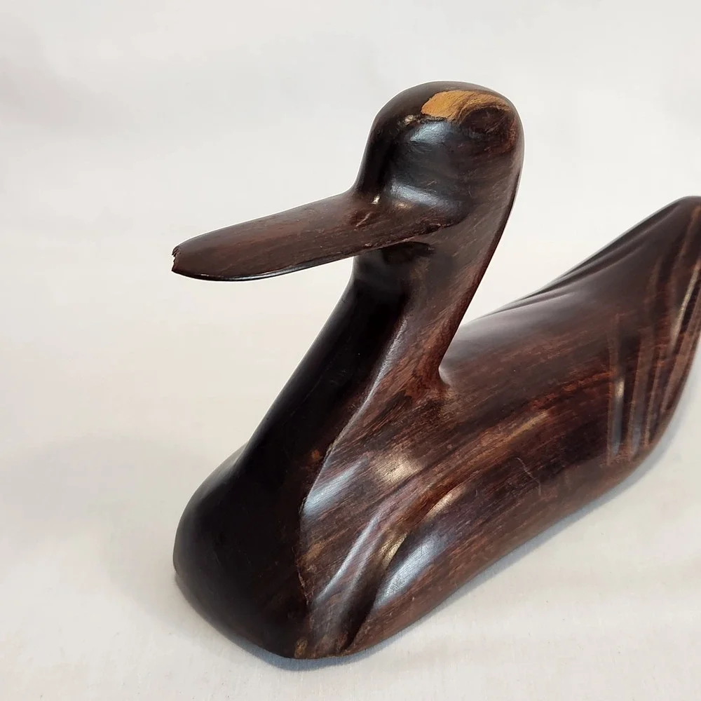 Carved Ironwood Duck Figurine 9